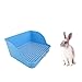 Pet Small Rat Toilet, Square Potty Trainer Corner Litter Bedding Box Pet Pan for Small Animal/rabbit/guinea Pig/galesaur/ferret(Blue)