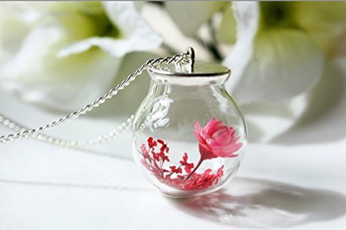 Botanical Jewelry, Real Flower Jewelry,Terrarium Necklace, Japanese Style, Cherry Blossom, Pressed Flower Necklace - Thumbnail 2