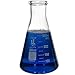 Glass Erlenmeyer Flask Set with Magnetic Stir Bar - 4 Sizes - 50, 150, 250, and 500ml, Boro. 3.3 Glass, Heavy Duty Rim, Thick Wall, Karter Scientific 233U2