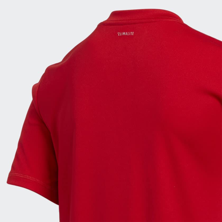 adidas Boys' Plus Size Short Sleeve Aeroready Performance Logo Tee T-Shirt