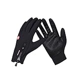 EVILTO Women's Touchscreen Warm Glove, Anti-slip Water-proof Wind-proof Driving Gloves with Fleece Inner Lining for Winter Outdoor Sports Motorcycle Running Skiing Snowboarding Cycling (M)