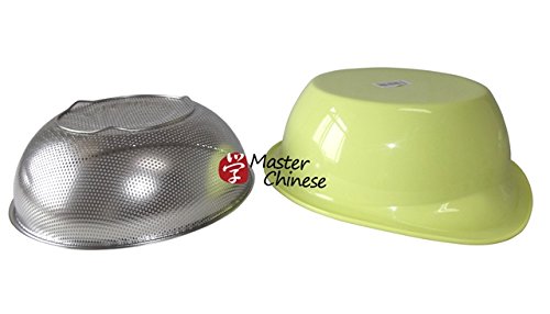 Japanese Design Strainer Colander Plastic Type 304 Stainless Steel Set - 10 x 12 inches
