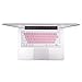 Case Star ® White and Pink Color Silicone Keyboard Cover Skin for Macbook 13