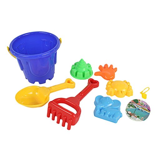 Vibola Beach Sand Play Toys Set 7pcs/set Bucket Rakes Sand Wheel Watering Castle Bucket Spade Shovel Rake Water Tools Sand Play Bath Toys For Children Learning Study Toys