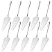 RETON 10 Pcs Stainless Steel Pie/Cake/Pizza Server Holder, Mirror Finished and One Side with Fine Serrated Edge (10 Pcs, Serrated Edge)