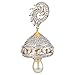 Swasti Jewels Bollywood Style Zircon CZ Jhumka Earrings with Dangling Pearls for Women 2