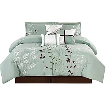 Amazon.com: Legacy Decor 7 Pcs Floral Embroidered