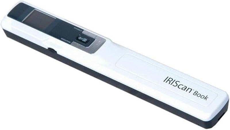 Iris Ohyama Book 3 Color Slide Scanner White AAA Battery Mobile Document Scanner