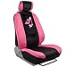 Lady High Heel Shoe Seat Covers for Car w/ Triple Pink Hearts Auto Accessories Interior Car Truck SUV Combo Kit Gift Set - 9PC