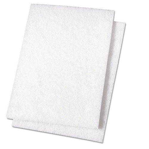 UPC 048011549125, Premiere Pads PAD 198 Light Duty Scouring Pad, 9&quot; Length by 6&quot; Width, White (Case of 20)