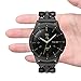 TOYOUTHS Compatible with Samsung Galaxy Watch 7/FE/6/5/4 40mm 44mm Bands, 20mm Metal Chain Strap for Galaxy Watch 6 Classic 43mm 47mm/Watch 5 Pro 45mm/Watch 4 Classic/Watch 3 41mm/Active 2, Black