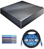 SiliconDust HDHR5-4US HDHomeRun Connect Quatro 4 Channel Tuner Bundle with Blucoil 10-FT 1 Gbps Cat5e Cable, 5-Pack of Reusable Cable Ties