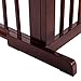 Giantex Expandable Wood Dog Gate, 28''-80'' Adjustable Freestanding Safety Gate, Step Over Fence for Small to Medium Sized Pets, Indoor House Doorway Stairs Extra Wide Fence