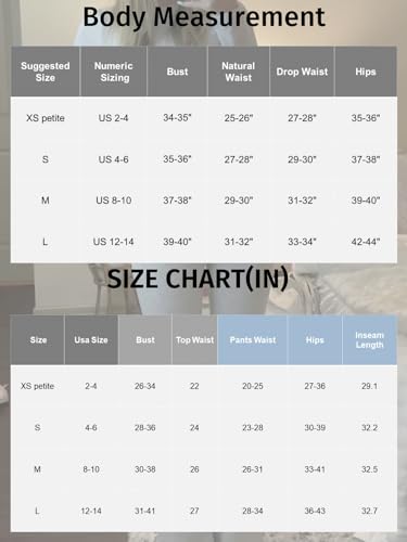 AnotherChill Women's 2 Piece Lounge Sets Fold-over Flare Pants Set Long Sleeve Cropped Top Casual Outfits Pajamas (Light-Gray, Medium) - Image 5