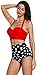 AMOURRI Womens Vintage Polka Underwire High Waisted Swimsuit Bathing Suits Bikini¡­