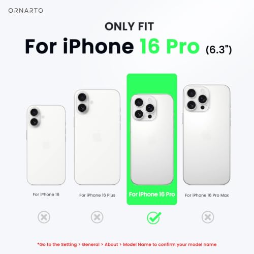 ORNARTO Compatible with iPhone 16 Pro Case 6.3", Slim Liquid Silicone 3 Layers Soft Gel Rubber Shockproof Protective Case with Anti-Scratch Microfiber Lining-Chalk Pink