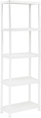 Taylor & Brown 5 Tier Heavy Duty White Plastic Garage Storage Shelving Unit view 2