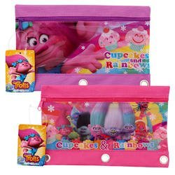 Enlarge image dreamworks trolls 3-ring pencil pouch - a…