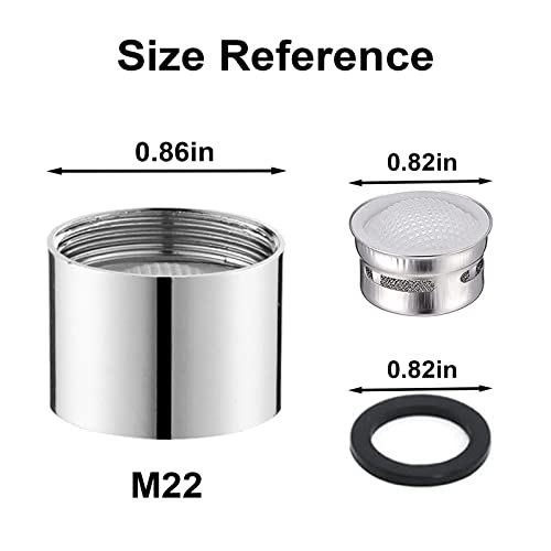 Faucet Aerator Female Thread Chrome Solid Brass Kitchen Sink Aerator