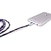 Paracable® Paracord Wrapped iPhone Lightning Cable (Continuum) | Braided Fabric Wrapped Lightning to USB Tangle Free with Aluminum Ends. Dark Purple, Ice Blue, and Magenta iPhone Charger.