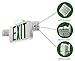 LFI Lights® Standard COMBO UL 924 Listed, Exit Sign with Emergency Lights, Green LED, White, 120/277VAC Hardwired with Battery Backup, Optional Double Face and Knock Out Arrows, COMBO2GWBB