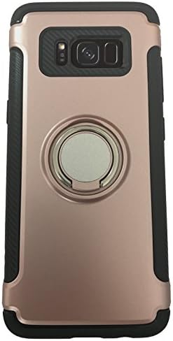 Samsung Galaxy S8 Case with Ring Stand, VINIOUS Slim Drop Tested Reinforced Dual Layer Hard Phone Frame (Rose Gold)