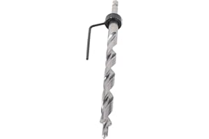 3/8 Inch Pocket Hole Drill Bit with Hex Shank, Depth Stop Collar, Step Drill Bit for Woodworking, Manual Pocket Hole Jig Guid