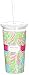 Lilly Pulitzer Tumbler with Straw, In the Bungalows, Green