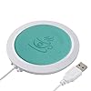 FORNORM USB Cup Mug Warmer, PU Leather USB Cup Heater USB Coaster Warmer Beverage Heater for Home USE Office, Blue