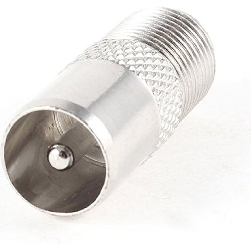 F-Type Female Jack to TV PAL Male Plug Coaxial RF Connector Adapter High Quality Quick USA Shipping