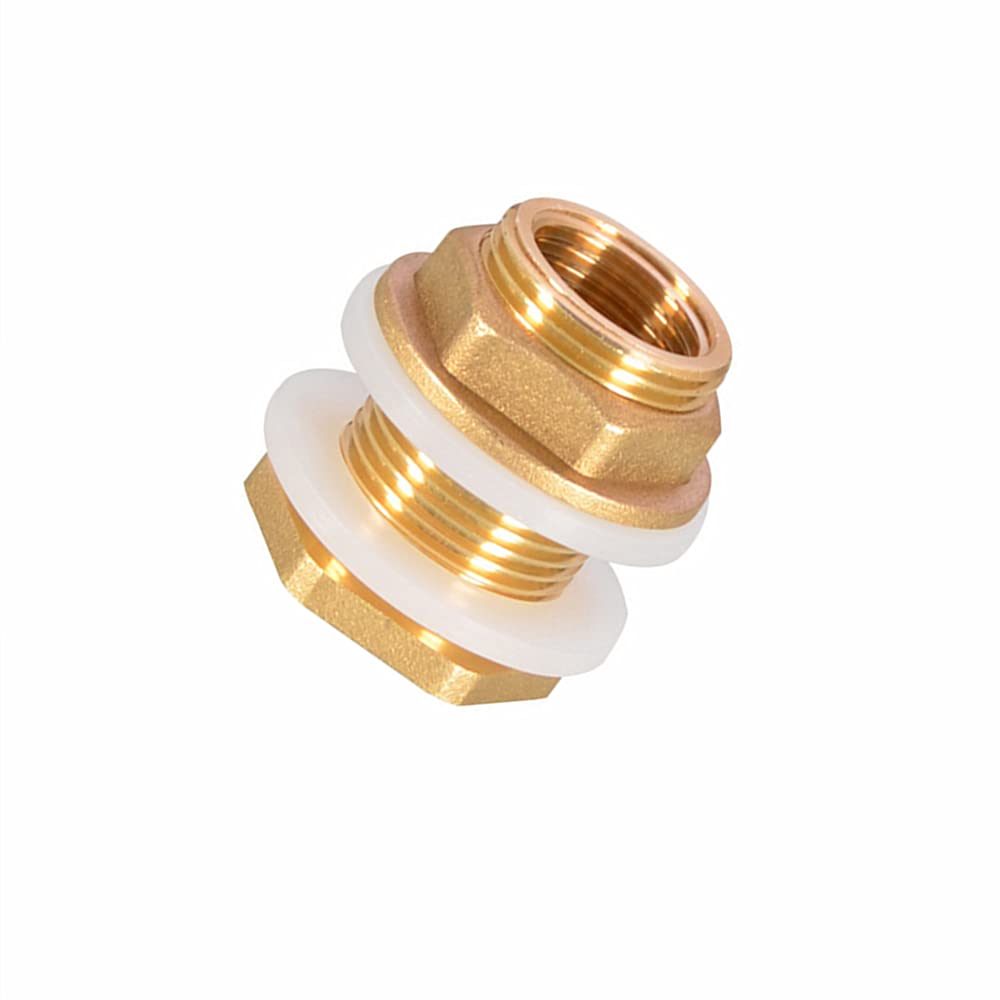 Brass Valve Connector for Rain Barrel & Cistern - Water Butt Tap Fitting Adapter