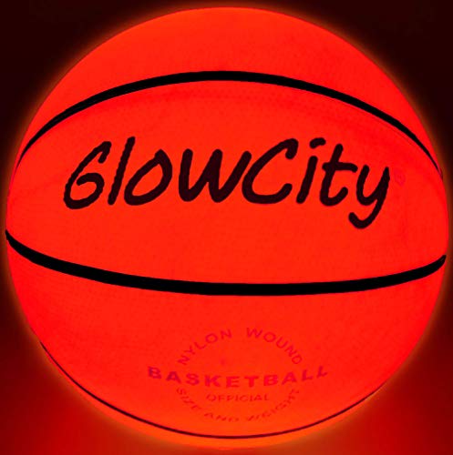 image for GlowCity LED Light-Up Basketball - Size 6, 28.5-inch, Official Size Wo