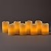 Flickering Flameless Votive Candles, Ivory - Real Wax, 3 Inch Tall, Warm White Light, Melted Edge, Wedding and Party Decorations, Batteries Included - Pack of 8