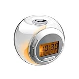 Natural Sound Alarm Clock 7 Color Changing Light LED Screen 3AAA Battery Powered Small Music Alarm Clock