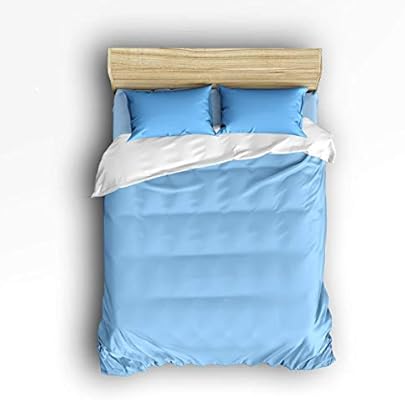 Amazon Com Vankine Pure Ocean Blue Comforter Bedding Set 4 Piece