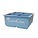 Cocktail Cube Silicone Extra Large Ice Cube Trays - 2.5 inches - Whiskey Drinks - Frozen Food Portions - Soap Making Molds (Blue 1 Tray)