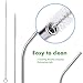 Kumako Stainless Steel Straws Set of 8, Food Grade Metal Straws with Pouch and Cleaning Brush (4 Straight + 4 Bent + 2 Cleaning Brush+1 Pouch)