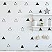 64pcs/Set Modern Vinyl Triangles Wall Decal Solid/Outline Triangles Pattern Wall Sticker DIY Home Decor Kids/Children Room Decor Stickers YYU-18 (Black)