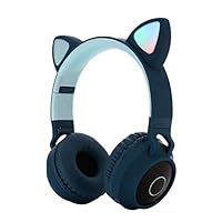 Eubell Bluetooth Headphones Wireless Over Ear Cat Ear Headphones with LED Light Foldable Built-in Microphone and Volume Control for Cell Phones/Phone/Pad/Laptop/PC/TV Kids Boys Girls Friends