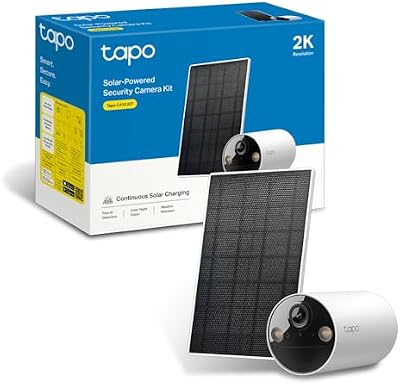 2K Camera Exterieur sans Fil Solaire Detection Personne IA,C410 KIT