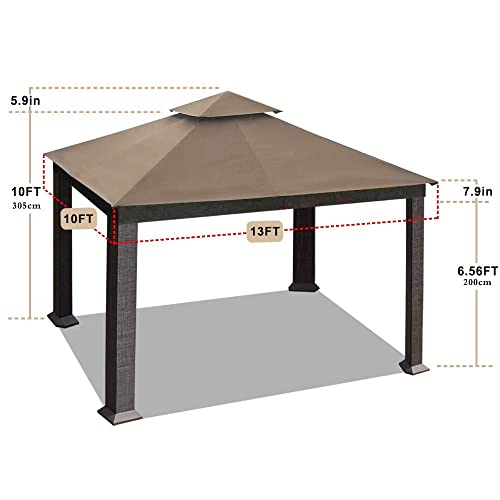 EliteShade Titan 10x13ft Patio Gazebo, Sunbrella UPF 50+ UV Protection, Aluminum Frame image 24
