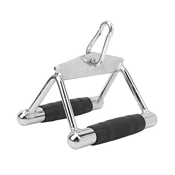 DAUERHAFT-Steel-Multifunction-Workout-Tricep-V-Shaped-Press-Down-Bar-Easy-to-Usefor-Seated-Rowing-Exercises DAUERHAFT V-Shaped Pressure Bar, Steel V-Shaped Multifunction Handle, V-Shaped Pressure Bar for Triceps Rowing Machine…