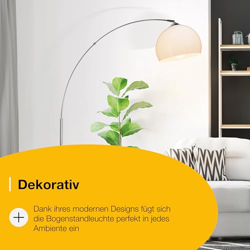 Brilliant Vessa Bogenstandleuchte 1 x E27 max. 60 W White/Chrome 92940/75