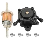 Hipa Fuel Pump + Fuel Filter for John Deere Z225 Z235 Z245 Z255 Z335E Z335M Z345M Z345R Z355R Z375R Z425 Z435 Z445 Z465 Lawn Mower