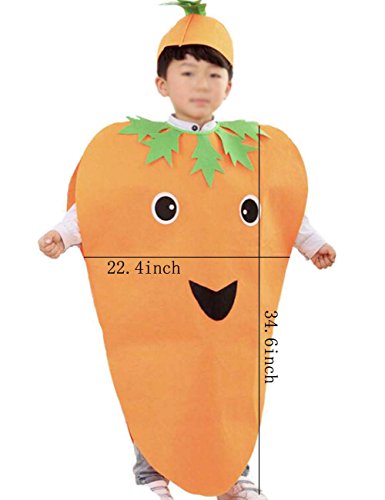ANDES Child Party Clothing Carrot Costume Suit For Christmas Holidy (Carrot)