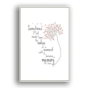 Framed Canvas Wall Art for Living Room, Bedroom Beautiful Quotes Canvas Prints for Modern Home Decoration Ready to Hang - 16"x24" inches
