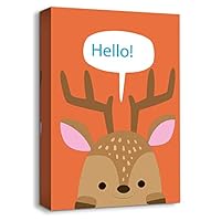 signwin-Canvas Wall Art-Cute Animal Portrait-Canvas Prints Home Artwork Decoration for Kids Bedroom,Bathroom - 12x18 inches