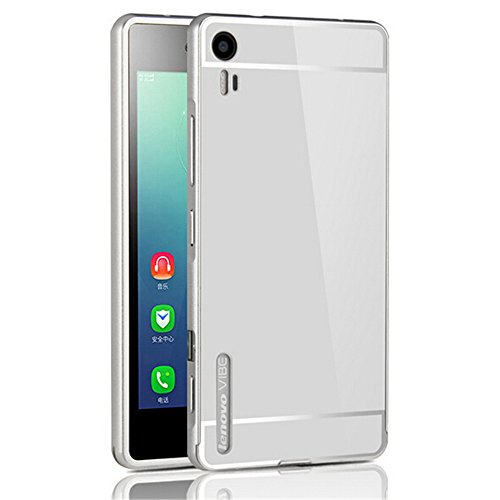 Tip-top Lenovo Vibe Shot Case , Aluminum Bumper Frame Case with Acrylic Back Plate Cover for Lenovo Vibe Shot / Z90-7(silver)