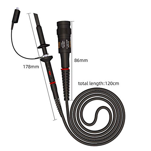 Goupchn Oscilloscope Clip Probes 200MHz Fully Insulated BNC End Probe with Accessories Kit 1X