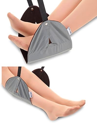 Foot Rest Airplane Travel Footrests Hammock Airlines Long Flight (3. Premium Gray)
